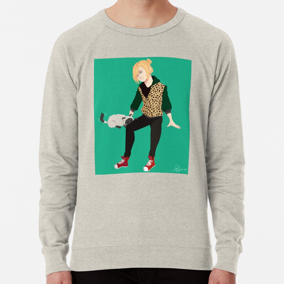 ssrcolightweight sweatshirtmensoatmeal heatherfrontsquare productx1000 bgf8f8f8 16 - Yuri On Ice Shop